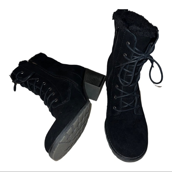 Pure Sole black “Darlin” lace up ankle boot - Picture 3 of 7